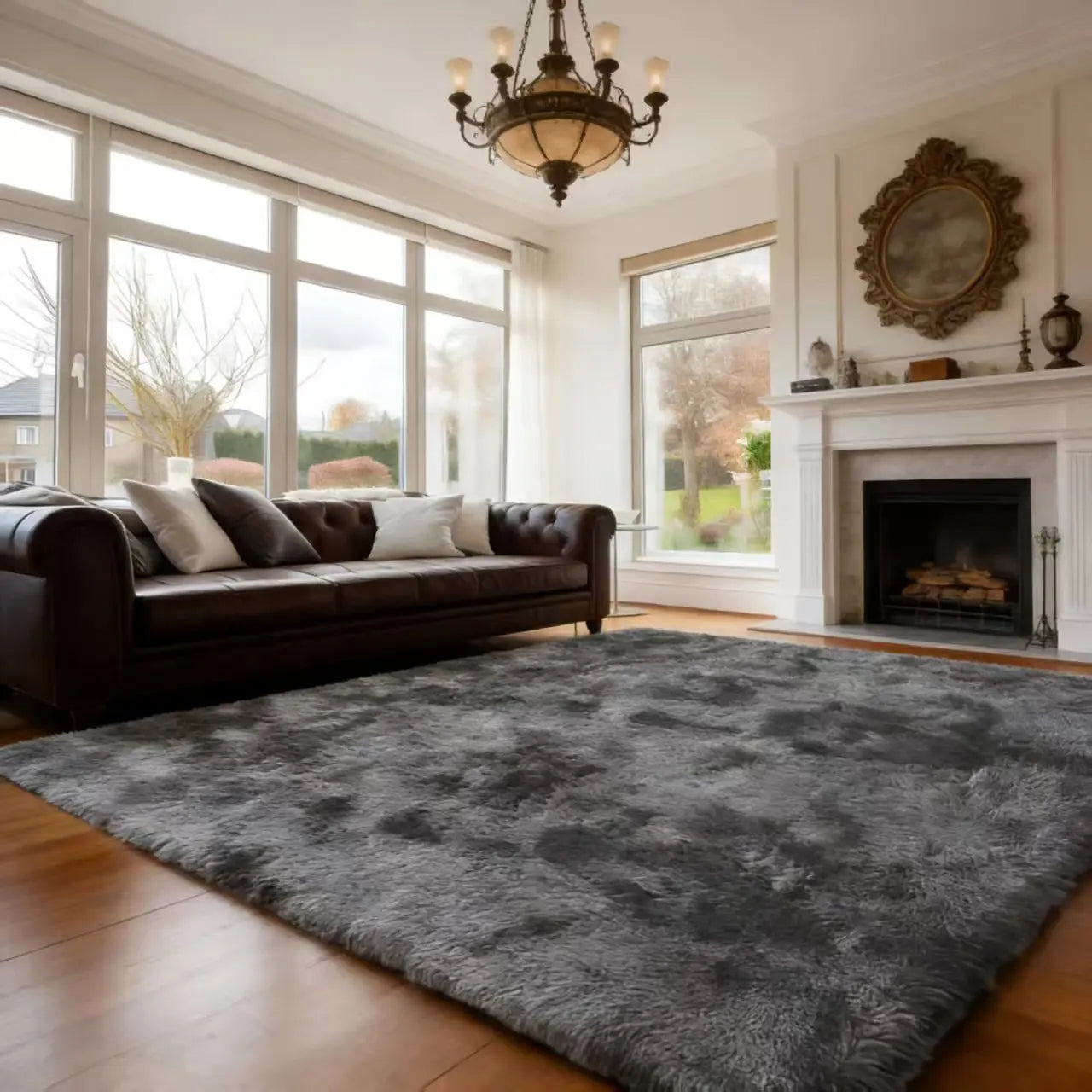 Faux Fur Shag Rug, 1 Count Soft Plush Rug, Comfortable Area Rug, Decorative Carpet for Home Living Room Bedroom #GLOBAL PICKS